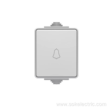 IP65 Door Bell Light Switch Surface Mounting Screwless